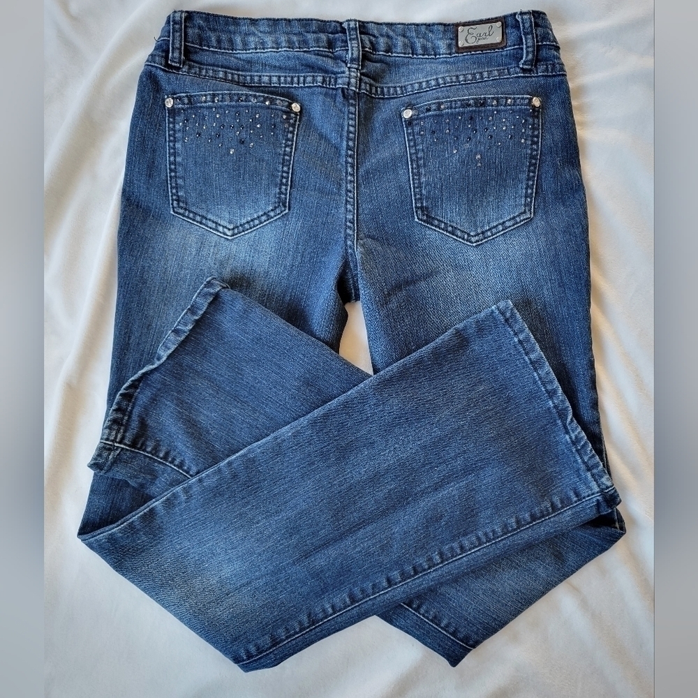 Earl Jeans blue embellished dark wash jeans 11 - Picture 11 of 11